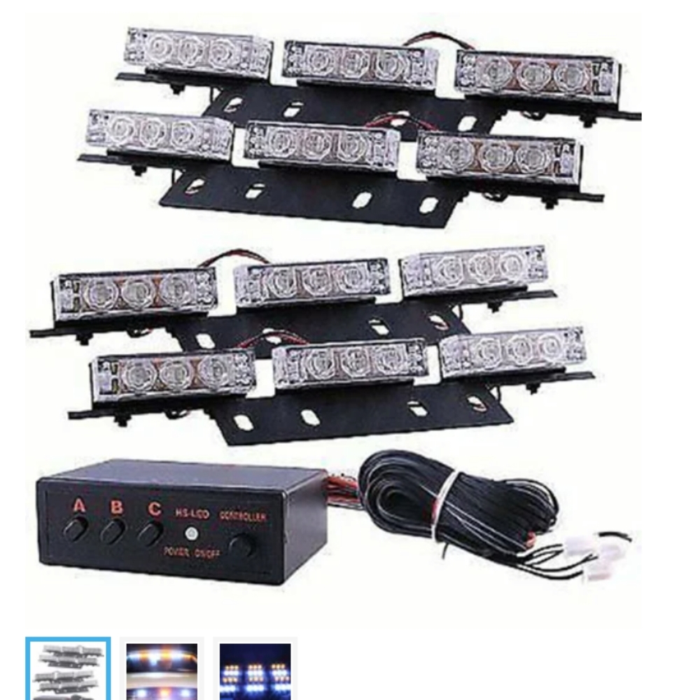 Zone tech white amber led light set new in box